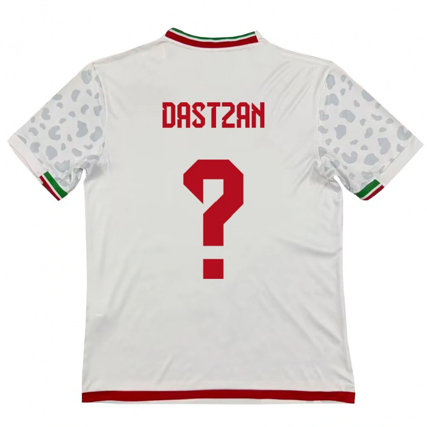 Danxen Pánské Írán Atila Dastzan #0 Bílá Červená Domů Hráčské Dresy 26-28 Dres