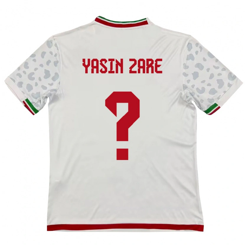 Danxen Pánské Írán Yasin Zare #0 Bílá Červená Domů Hráčské Dresy 26-28 Dres