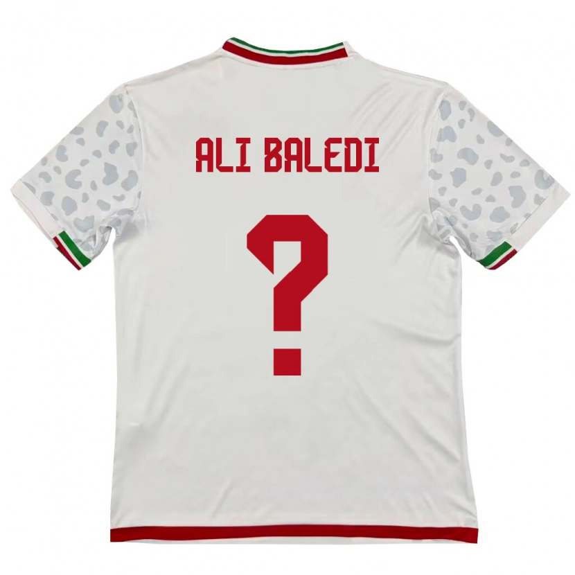 Danxen Pánské Írán Morteza Ali Baledi #0 Bílá Červená Domů Hráčské Dresy 26-28 Dres