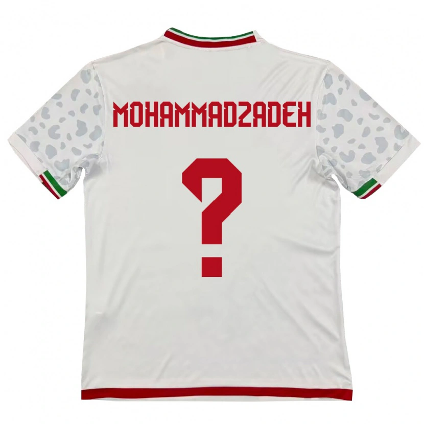 Danxen Pánské Írán Siyam Mohammadzadeh #0 Bílá Červená Domů Hráčské Dresy 26-28 Dres