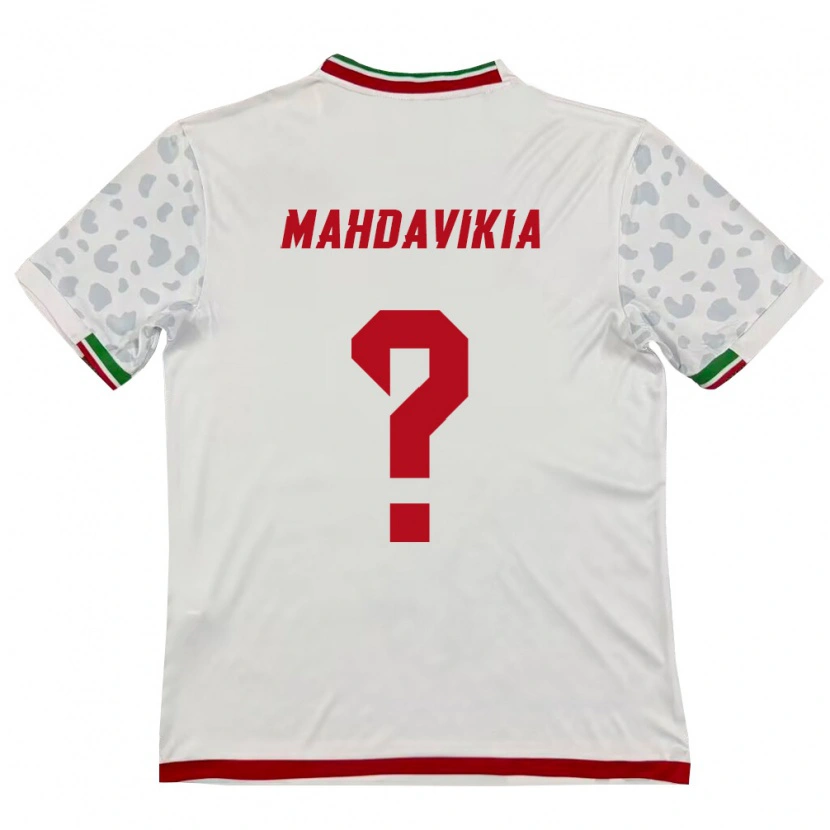 Danxen Pánské Írán Ario Mahdavikia #0 Bílá Červená Domů Hráčské Dresy 26-28 Dres
