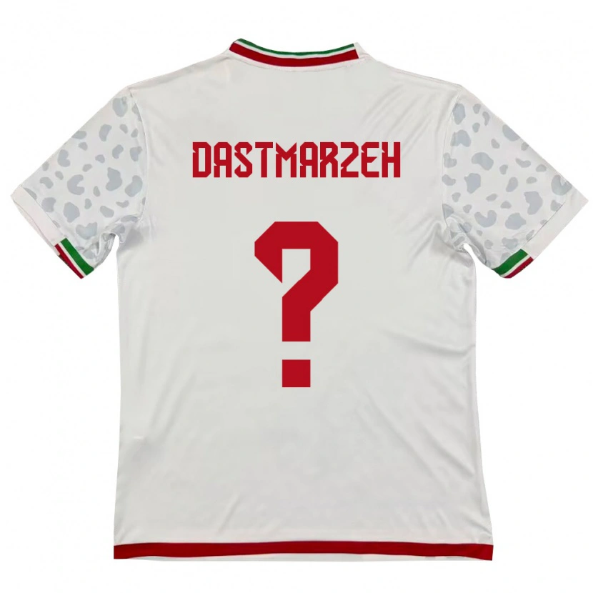 Danxen Pánské Írán Ali Dastmarzeh #0 Bílá Červená Domů Hráčské Dresy 26-28 Dres