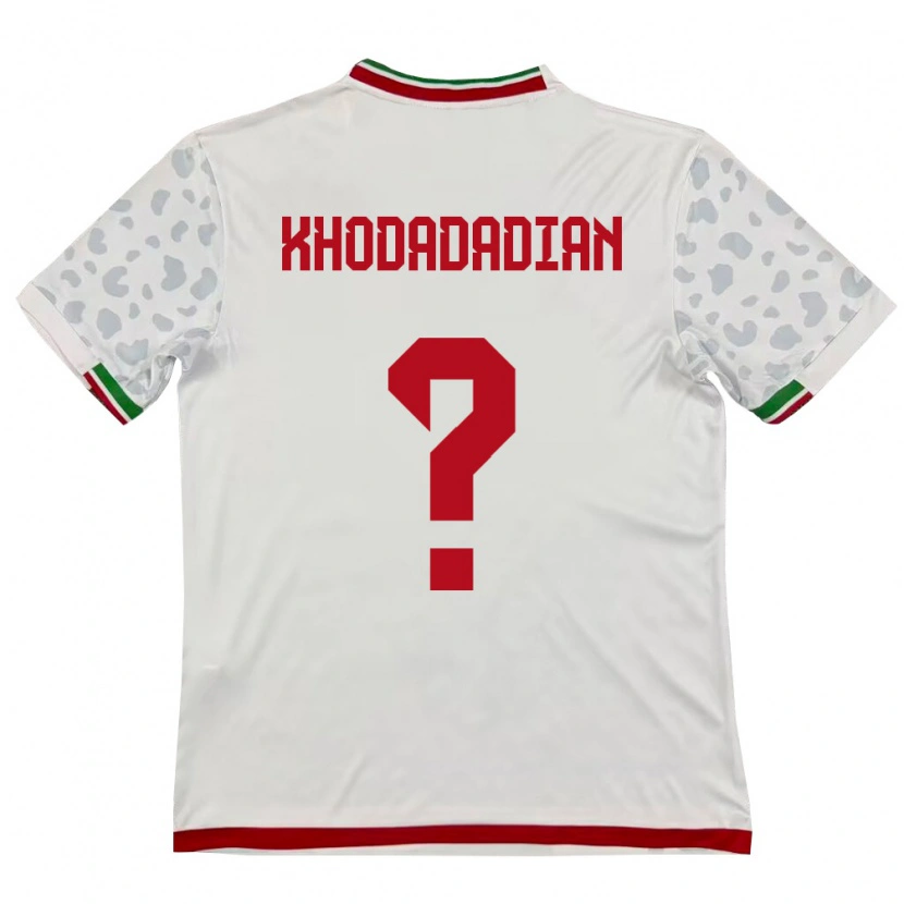 Danxen Pánské Írán Erfan Khodadadian Miri #0 Bílá Červená Domů Hráčské Dresy 26-28 Dres
