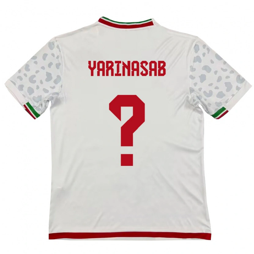 Danxen Pánské Írán Alireza Yarinasab #0 Bílá Červená Domů Hráčské Dresy 26-28 Dres