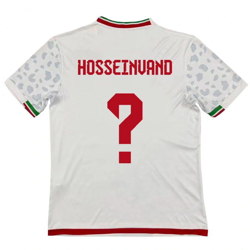 Danxen Pánské Írán Abolfazl Hosseinvand #0 Bílá Červená Domů Hráčské Dresy 26-28 Dres