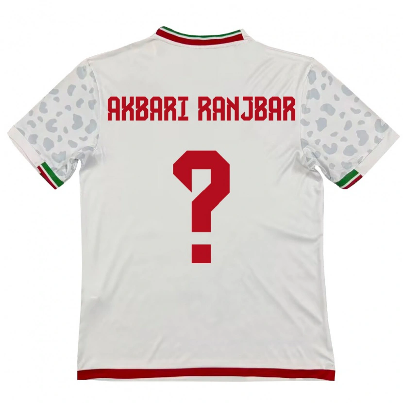 Danxen Pánské Írán Mohammad Akbari Ranjbar #0 Bílá Červená Domů Hráčské Dresy 26-28 Dres
