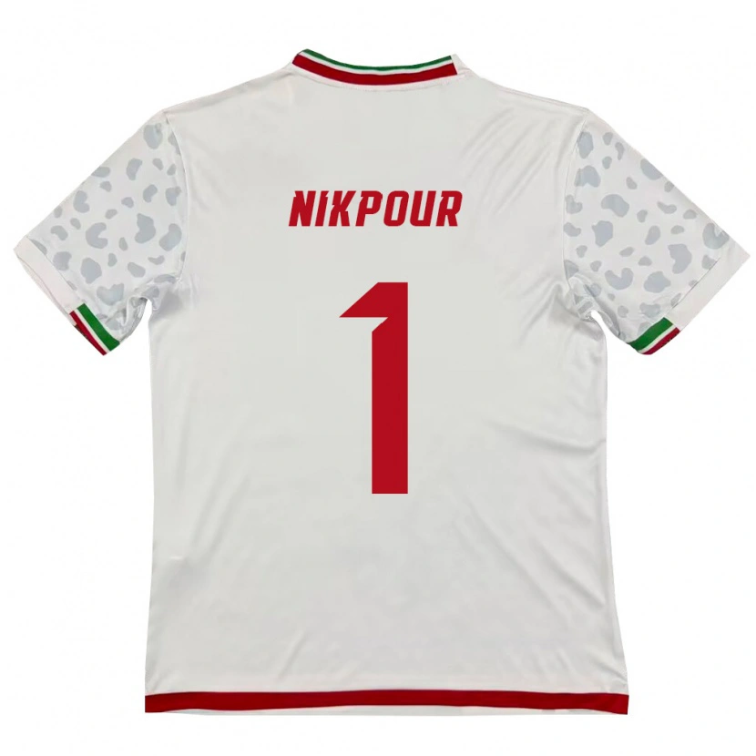 Danxen Pánské Írán Amirhossein Nikpour #1 Bílá Červená Domů Hráčské Dresy 26-28 Dres