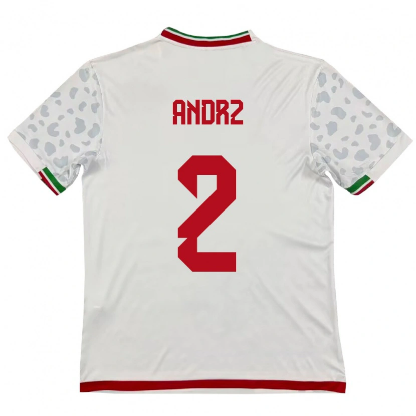 Danxen Pánské Írán Nima Andrz #2 Bílá Červená Domů Hráčské Dresy 26-28 Dres