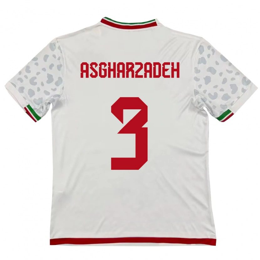 Danxen Pánské Írán Ali Asgharzadeh #3 Bílá Červená Domů Hráčské Dresy 26-28 Dres