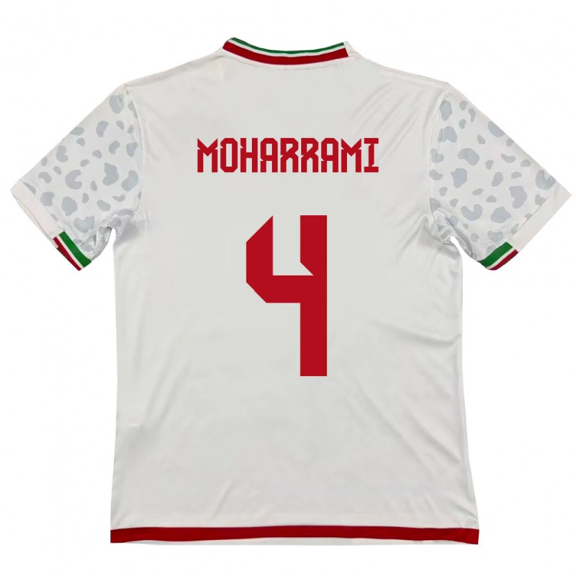 Danxen Pánské Írán Mohammadreza Moharrami #4 Bílá Červená Domů Hráčské Dresy 26-28 Dres