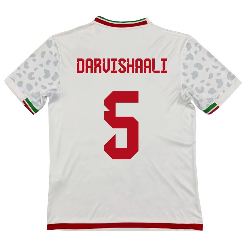Danxen Pánské Írán Erfan Darvishaali #5 Bílá Červená Domů Hráčské Dresy 26-28 Dres