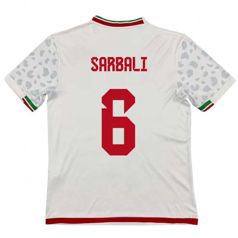 Danxen Pánské Írán Zahra Sarbali #6 Bílá Červená Domů Hráčské Dresy 26-28 Dres