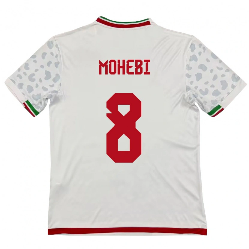 Danxen Pánské Írán Mohammad Mohebi #8 Bílá Červená Domů Hráčské Dresy 26-28 Dres
