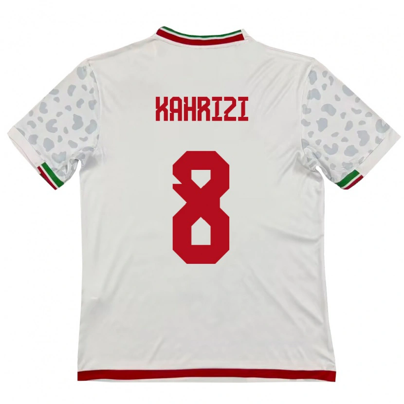 Danxen Pánské Írán Abbas Kahrizi #8 Bílá Červená Domů Hráčské Dresy 26-28 Dres