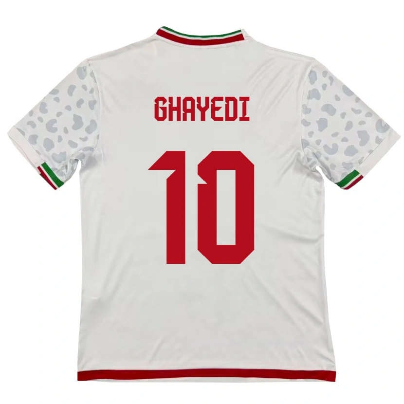 Danxen Pánské Írán Mehdi Ghayedi #10 Bílá Červená Domů Hráčské Dresy 26-28 Dres