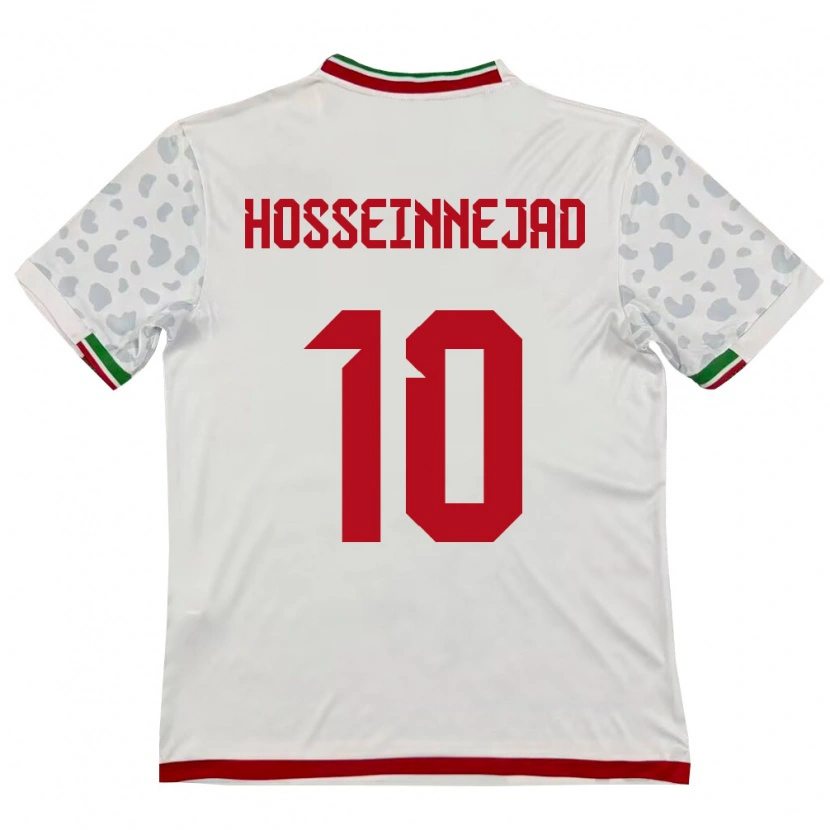 Danxen Pánské Írán Mohammadjavad Hosseinnejad #10 Bílá Červená Domů Hráčské Dresy 26-28 Dres