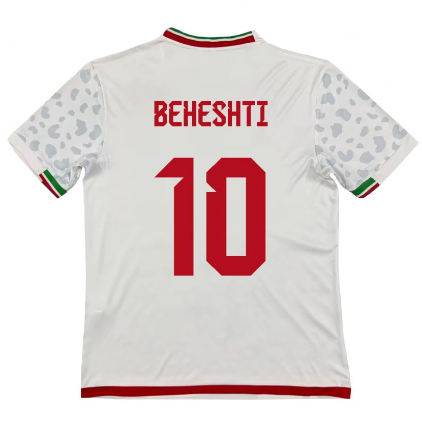 Danxen Pánské Írán Mahan Beheshti #10 Bílá Červená Domů Hráčské Dresy 26-28 Dres