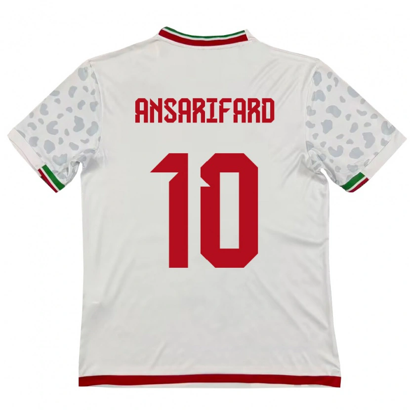 Danxen Pánské Írán Karim Ansarifard #10 Bílá Červená Domů Hráčské Dresy 26-28 Dres