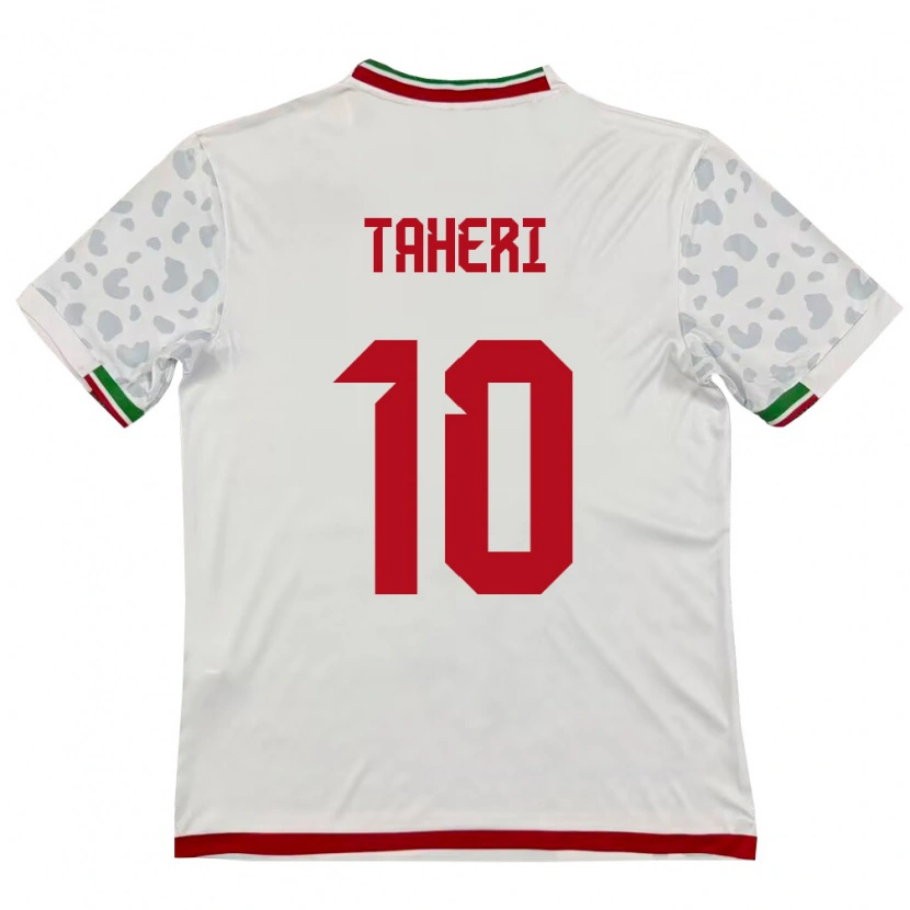 Danxen Pánské Írán Kasra Taheri #10 Bílá Červená Domů Hráčské Dresy 26-28 Dres