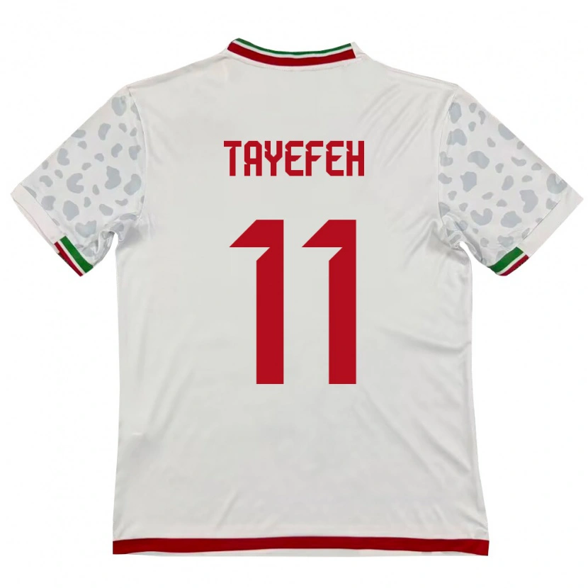 Danxen Pánské Írán Amirhossein Tayefeh #11 Bílá Červená Domů Hráčské Dresy 26-28 Dres
