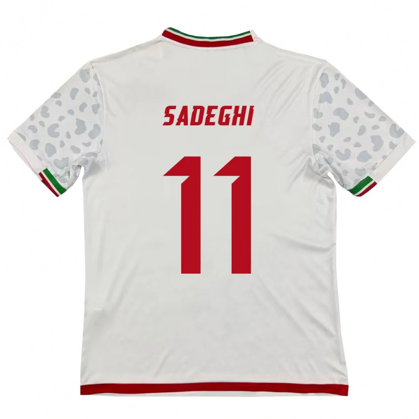 Danxen Pánské Írán Mahan Sadeghi #11 Bílá Červená Domů Hráčské Dresy 26-28 Dres