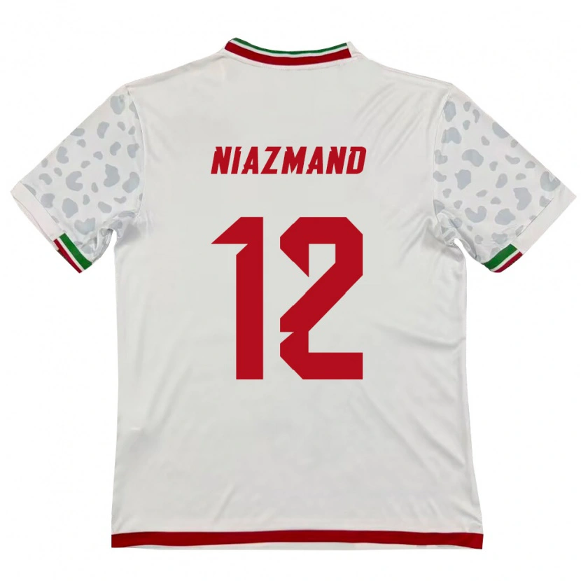 Danxen Pánské Írán Payam Niazmand #12 Bílá Červená Domů Hráčské Dresy 26-28 Dres