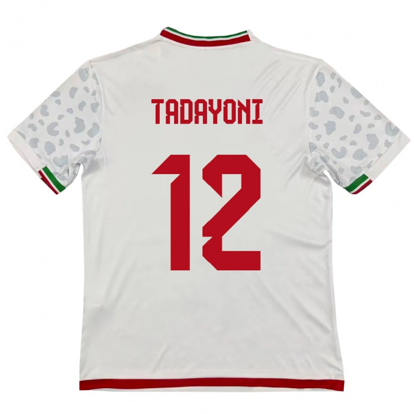 Danxen Pánské Írán Morteza Tadayoni #12 Bílá Červená Domů Hráčské Dresy 26-28 Dres