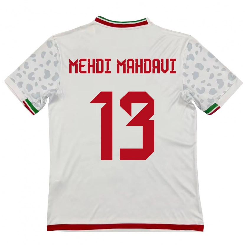 Danxen Pánské Írán Seyed Mehdi Mahdavi #13 Bílá Červená Domů Hráčské Dresy 26-28 Dres