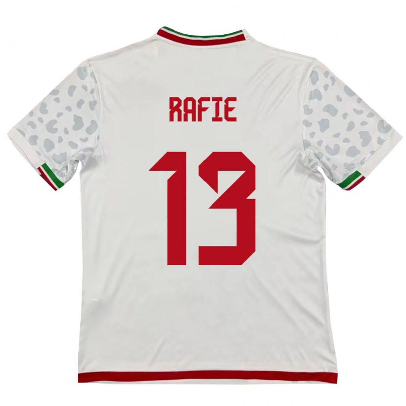 Danxen Pánské Írán Abbas Rafie #13 Bílá Červená Domů Hráčské Dresy 26-28 Dres