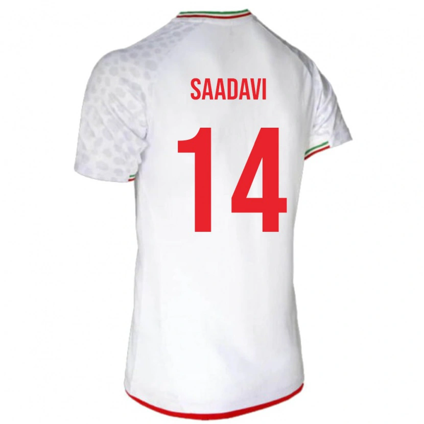 Danxen Pánské Írán Zargham Saadavi #14 Bílá Červená Domů Hráčské Dresy 26-28 Dres