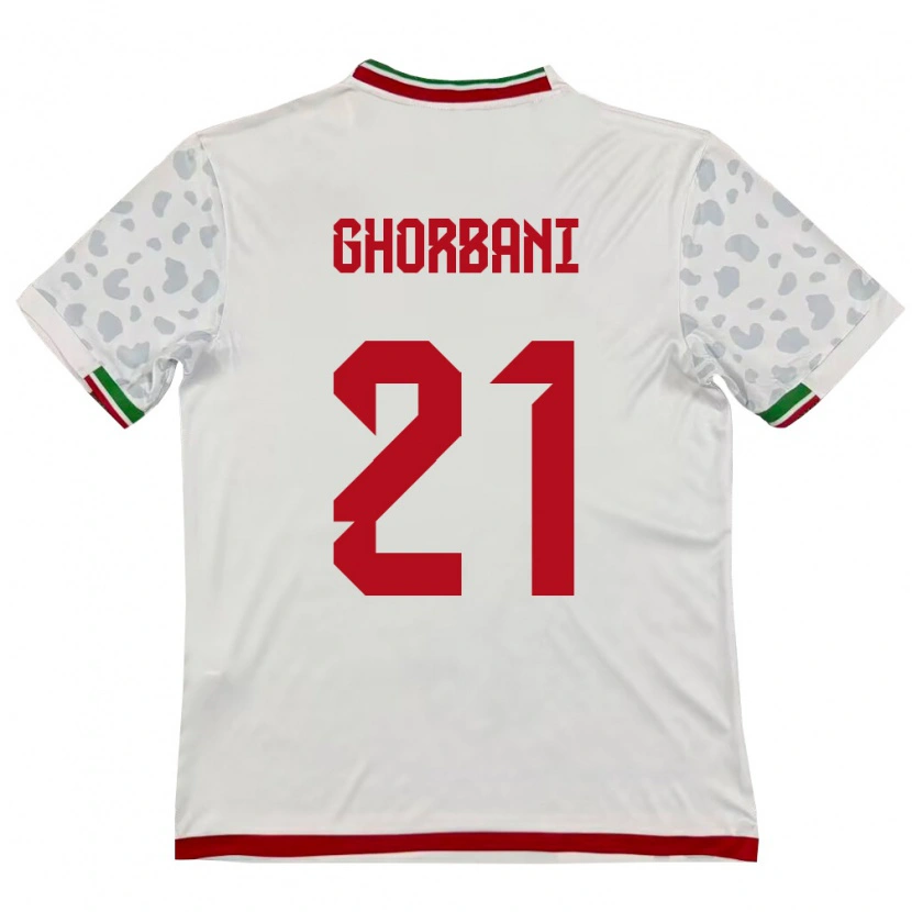 Danxen Pánské Írán Mohammad Ghorbani #21 Bílá Červená Domů Hráčské Dresy 26-28 Dres