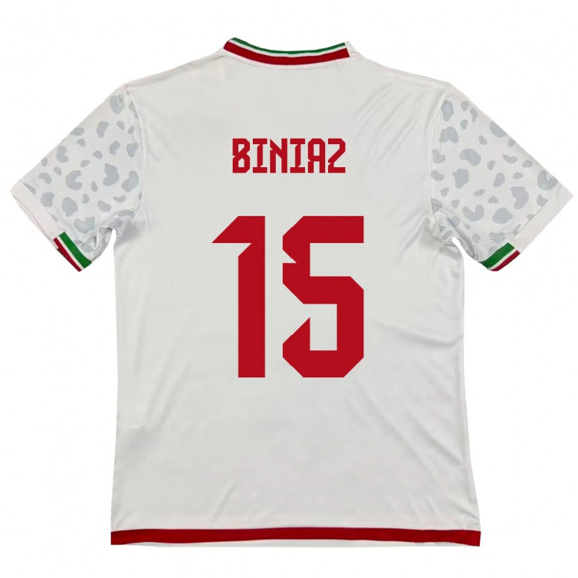 Danxen Pánské Írán Mohammad Biniaz #15 Bílá Červená Domů Hráčské Dresy 26-28 Dres