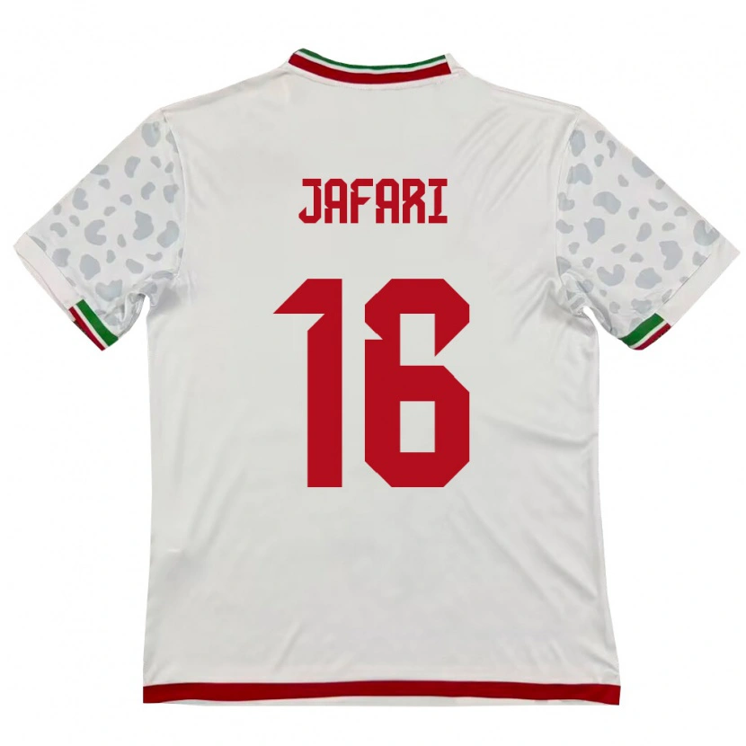 Danxen Pánské Írán Yasan Jafari #16 Bílá Červená Domů Hráčské Dresy 26-28 Dres