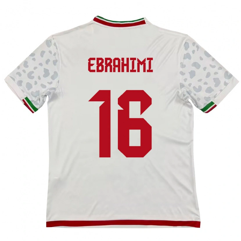 Danxen Pánské Írán Omid Ebrahimi #16 Bílá Červená Domů Hráčské Dresy 26-28 Dres