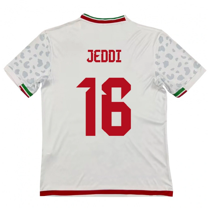 Danxen Pánské Írán Amirreza Jeddi #16 Bílá Červená Domů Hráčské Dresy 26-28 Dres