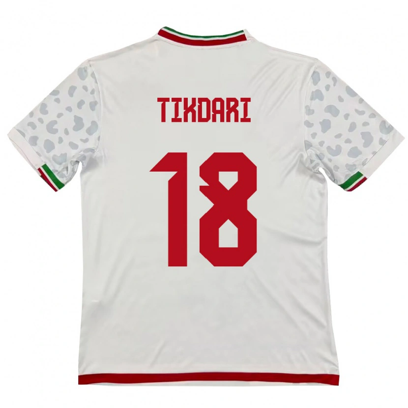 Danxen Pánské Írán Mehdi Tikdari #18 Bílá Červená Domů Hráčské Dresy 26-28 Dres