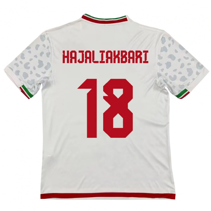 Danxen Pánské Írán Mohammadhossein Hajaliakbari #18 Bílá Červená Domů Hráčské Dresy 26-28 Dres