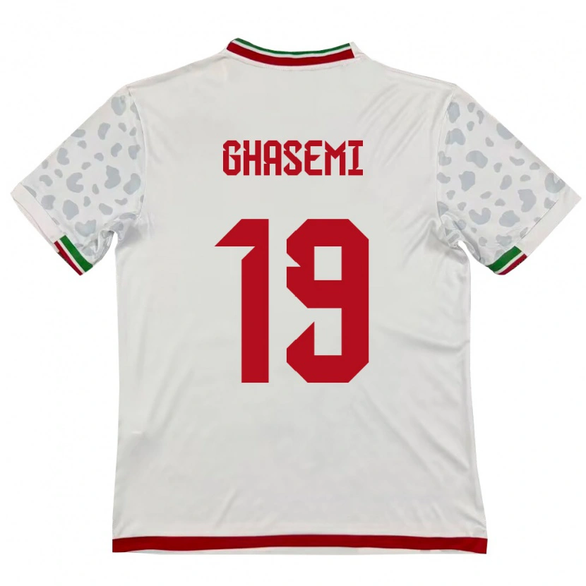 Danxen Pánské Írán Mohammad Ghasemi #19 Bílá Červená Domů Hráčské Dresy 26-28 Dres