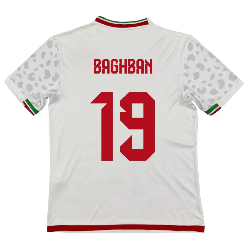Danxen Pánské Írán Hadi Baghban #19 Bílá Červená Domů Hráčské Dresy 26-28 Dres