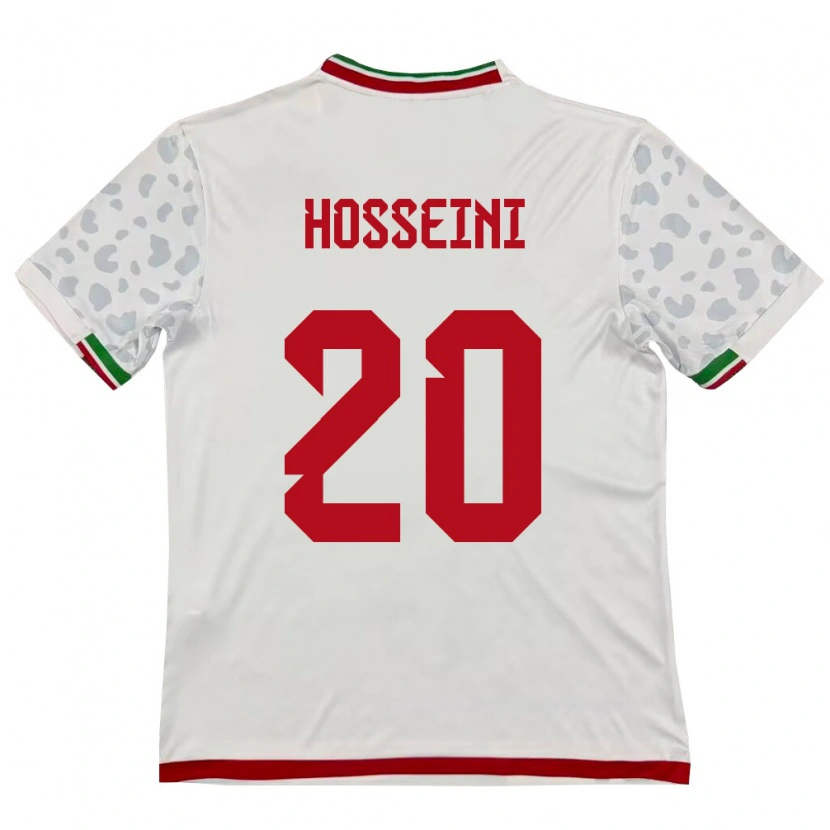 Danxen Pánské Írán Amirmohammad Hosseini #20 Bílá Červená Domů Hráčské Dresy 26-28 Dres