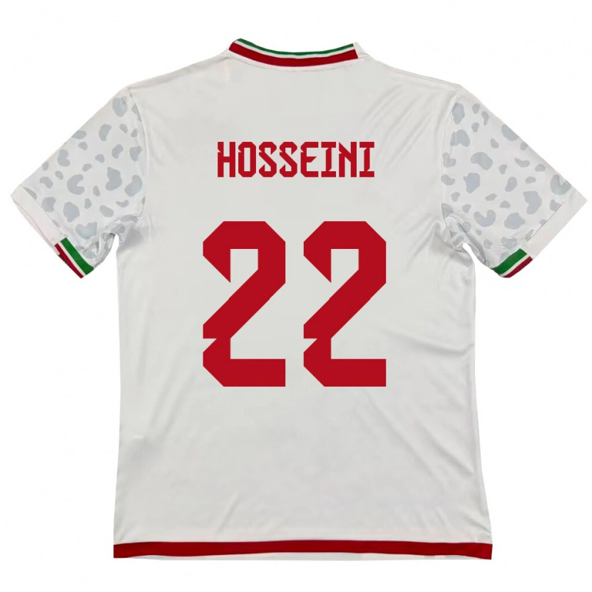 Danxen Pánské Írán Abolfazl Hosseini #22 Bílá Červená Domů Hráčské Dresy 26-28 Dres