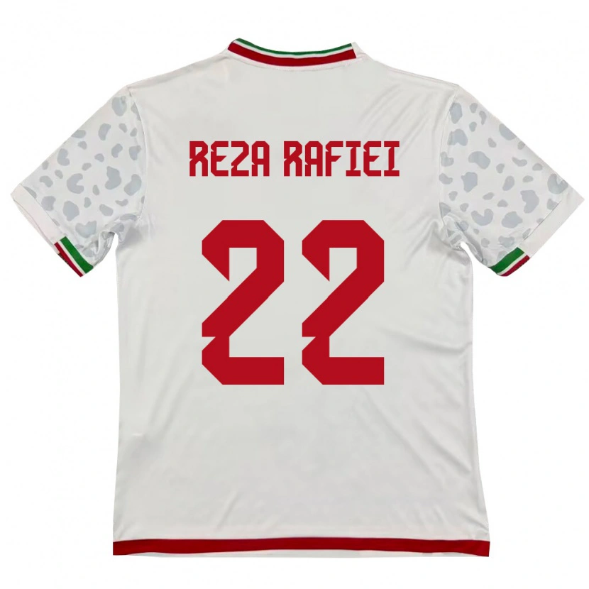 Danxen Pánské Írán Amir Reza Rafiei #22 Bílá Červená Domů Hráčské Dresy 26-28 Dres