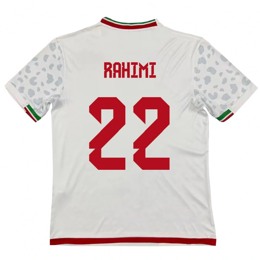 Danxen Pánské Írán Farzad Rahimi #22 Bílá Červená Domů Hráčské Dresy 26-28 Dres