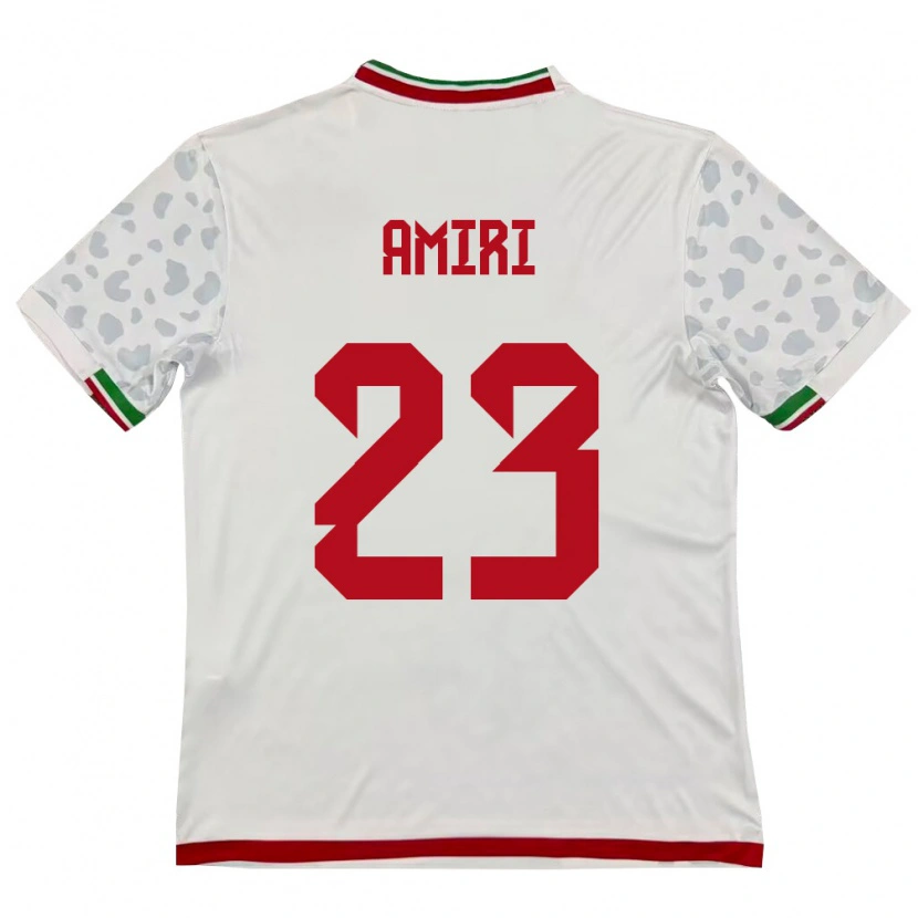 Danxen Pánské Írán Mobin Amiri #23 Bílá Červená Domů Hráčské Dresy 26-28 Dres