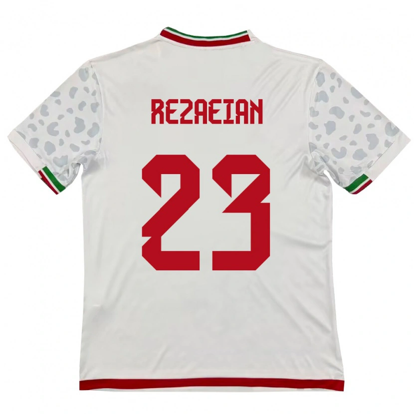 Danxen Pánské Írán Ramin Rezaeian #23 Bílá Červená Domů Hráčské Dresy 26-28 Dres