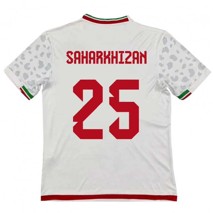 Danxen Pánské Írán Saeid Saharkhizan #25 Bílá Červená Domů Hráčské Dresy 26-28 Dres