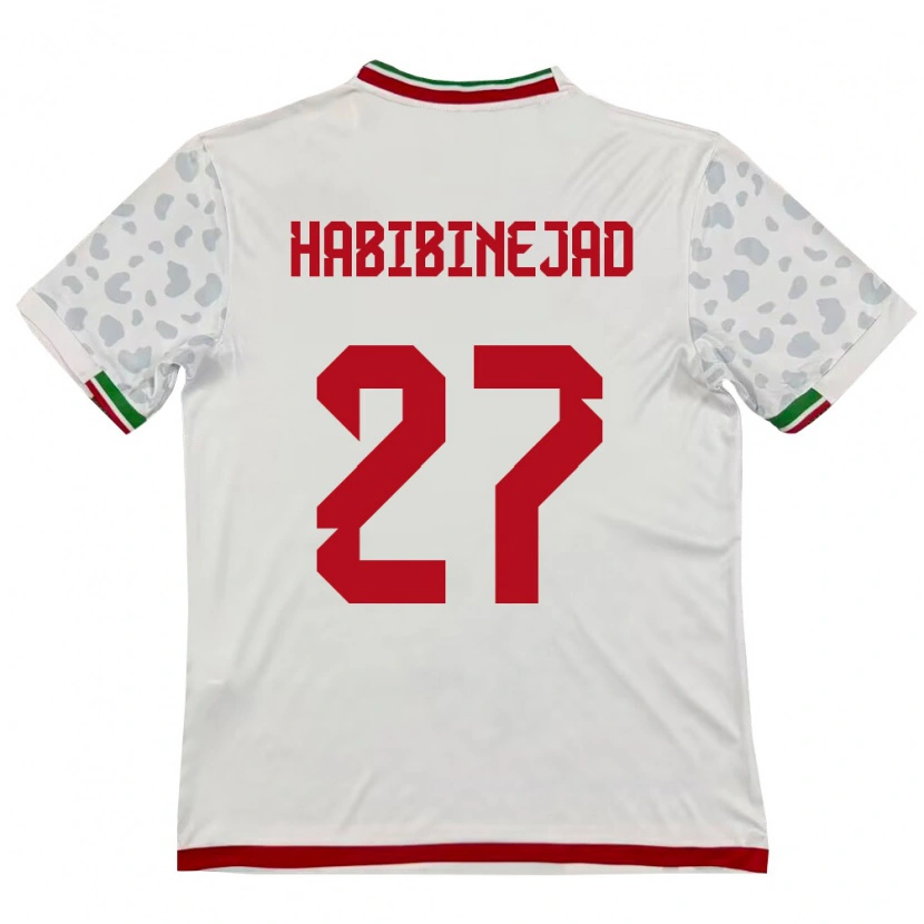 Danxen Pánské Írán Hadi Habibinejad #27 Bílá Červená Domů Hráčské Dresy 26-28 Dres
