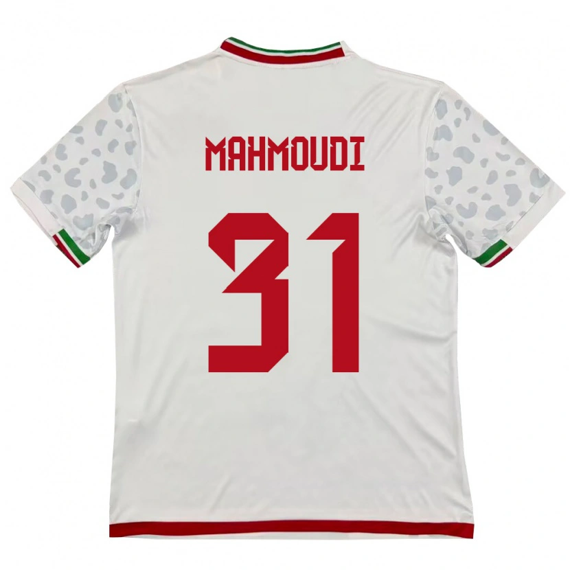 Danxen Pánské Írán Amirhossein Mahmoudi #31 Bílá Červená Domů Hráčské Dresy 26-28 Dres