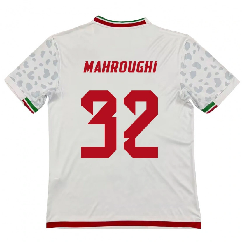 Danxen Pánské Írán Ehsan Mahroughi #32 Bílá Červená Domů Hráčské Dresy 26-28 Dres