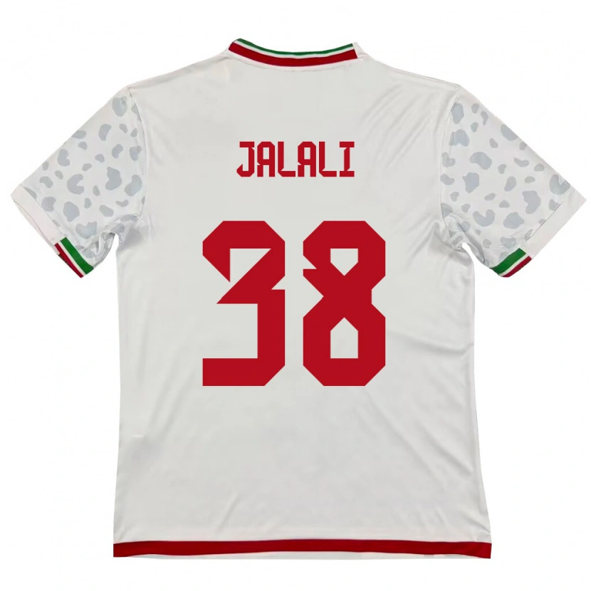 Danxen Pánské Írán Abolfazl Jalali #38 Bílá Červená Domů Hráčské Dresy 26-28 Dres